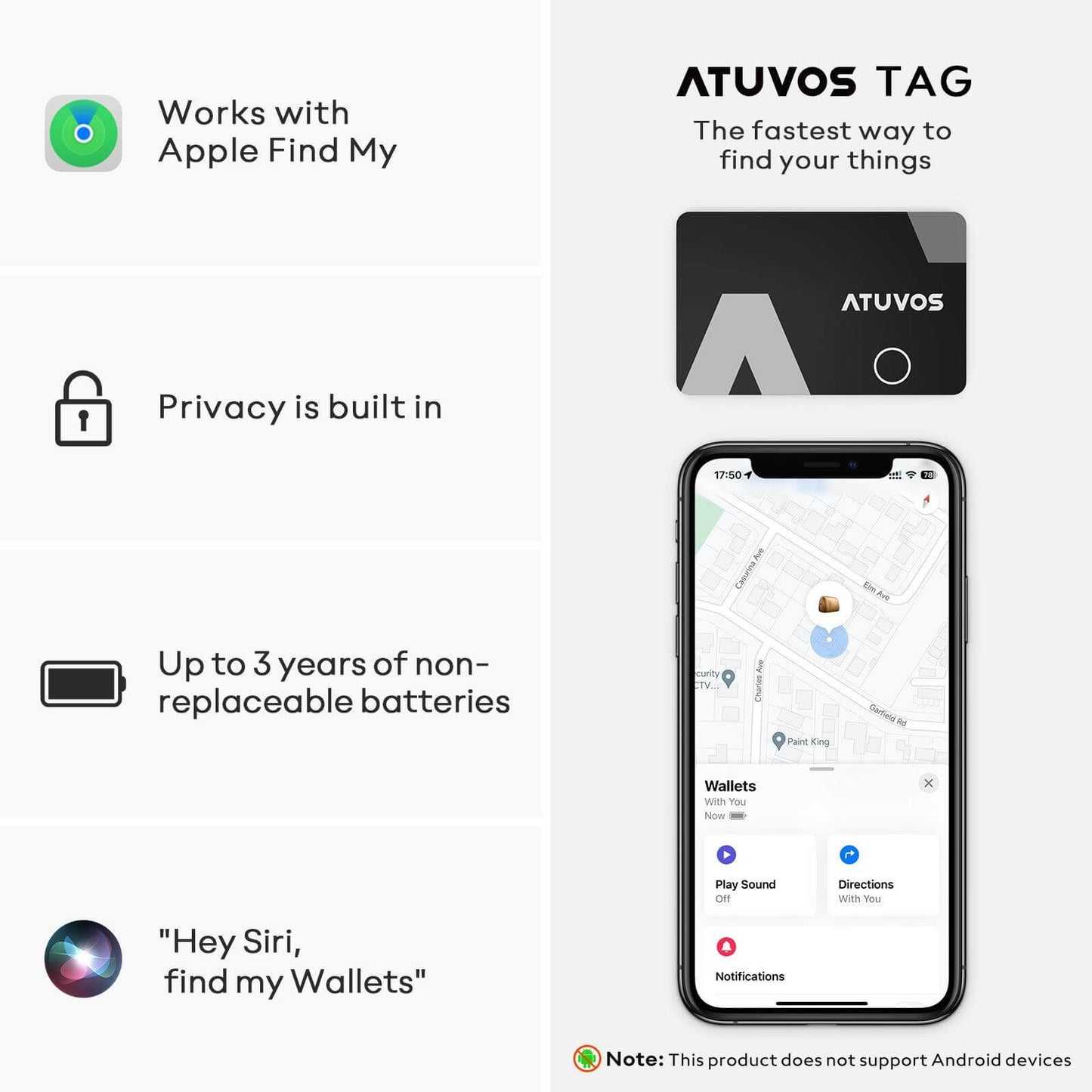 GPS wallet tracker CardTag (apple certified MFI) (ios only)