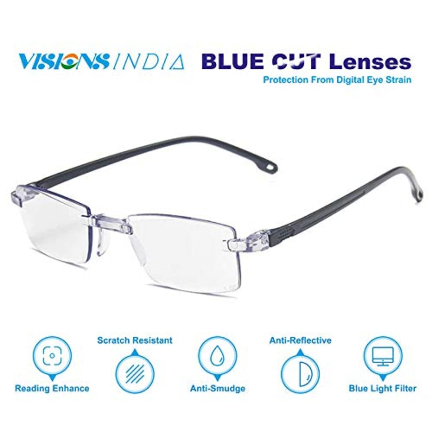 Rimless Daily Use Reading Glasses - Buy 1 Get 1 Free