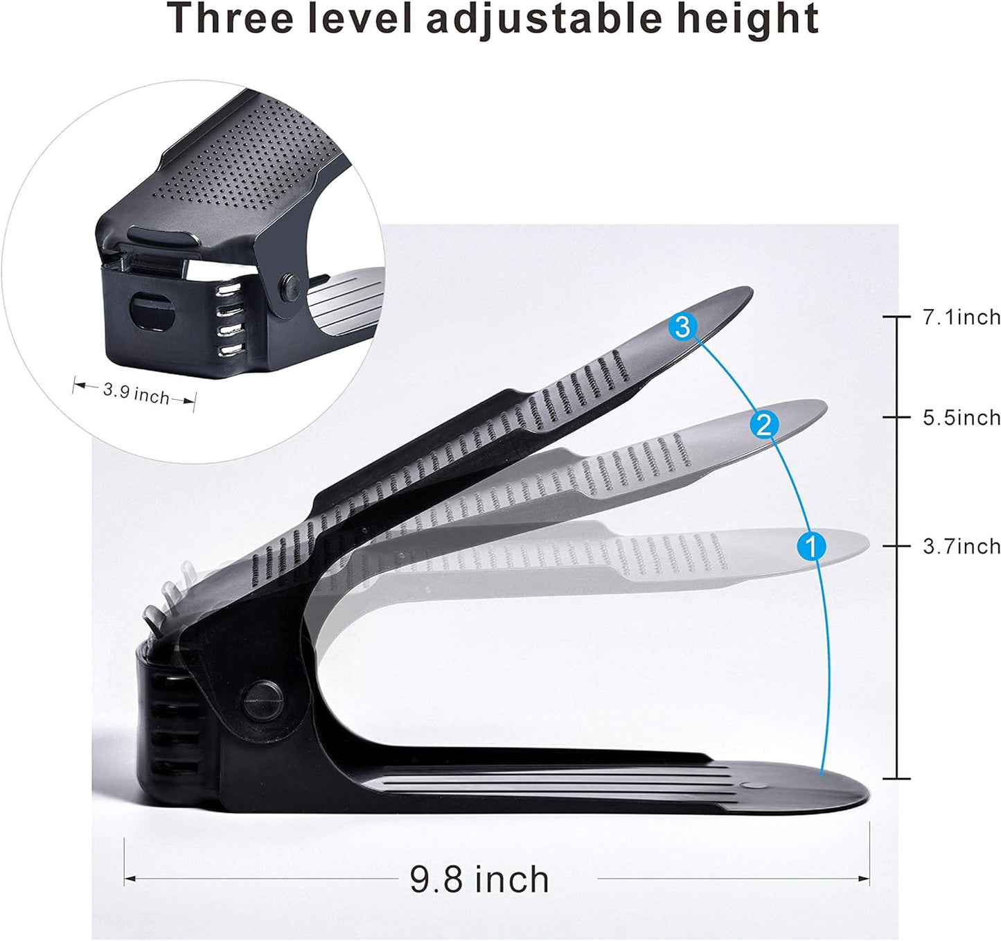 Shoe Organizer - The Adjustable Shoe Slot Rack Space Saver