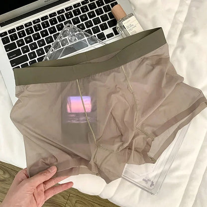 Mens Nude Ice Silk Antibacterial Boxer - Packs Of 6