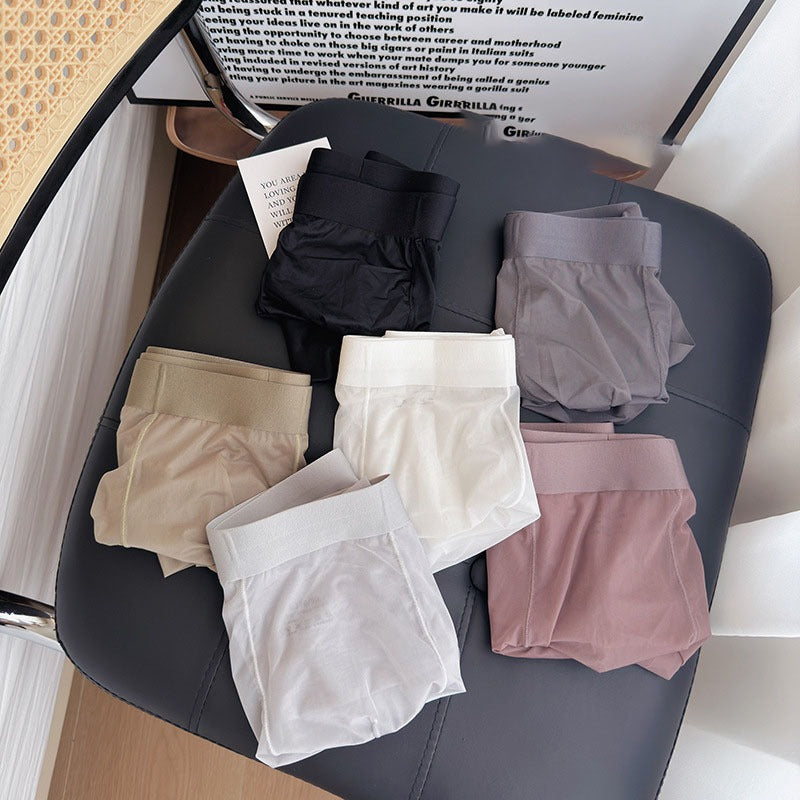 Mens Nude Ice Silk Antibacterial Boxer - Packs Of 6