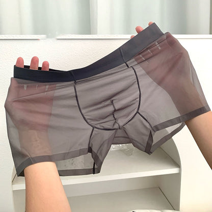 Mens Nude Ice Silk Antibacterial Boxer - Packs Of 6