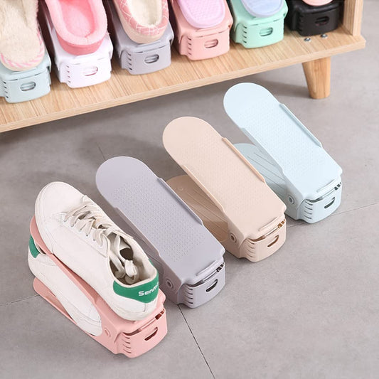 Shoe Organizer - The Adjustable Shoe Slot Rack Space Saver